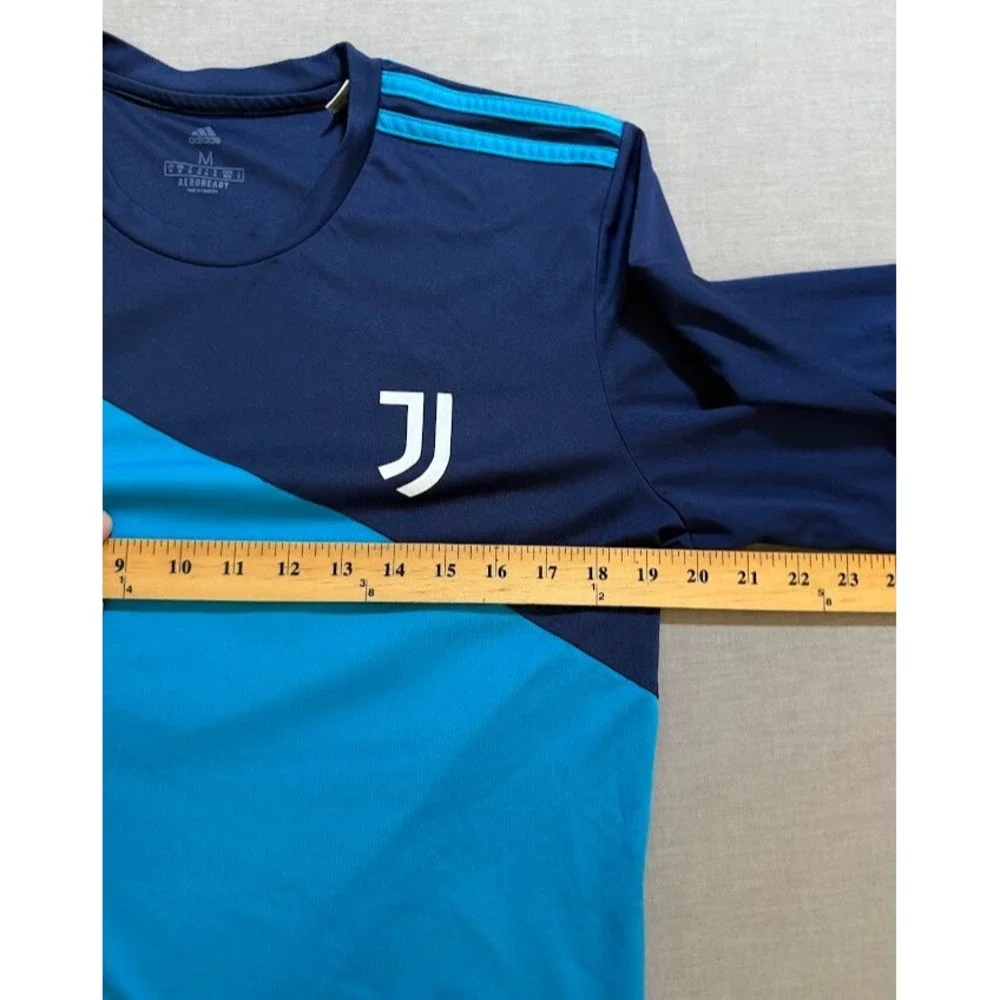 Juventus #12 Adidas Aeroready‎ Goaltender Jersey Mens Medium Blue Long Sleeve.